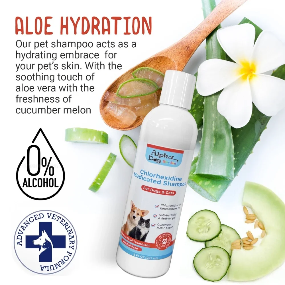 ALPHA DOG SERIES Chlorhexidine Ketoconazole Anti Itch Hot Spot Relief Shampoo